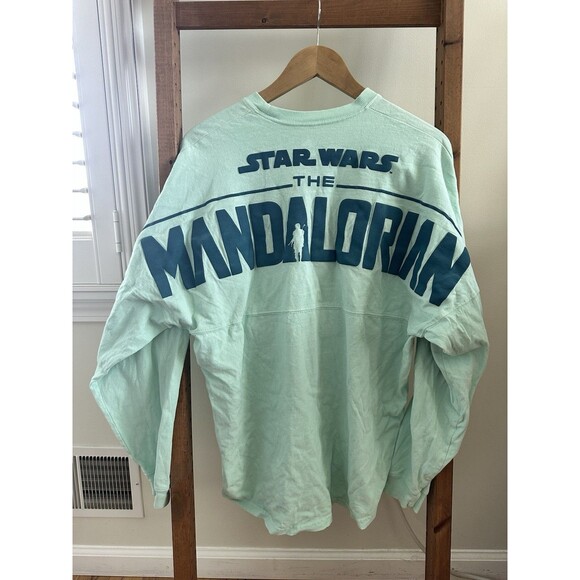 Disney Parks Star Wars Spirit Jersey The Mandalorian Grogu Seafoam Medium - Picture 1 of 4